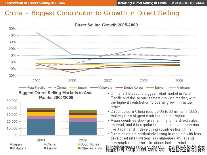 Framework of Direct Selling in China Retailing: Direct Selling in China © Euromonitor International