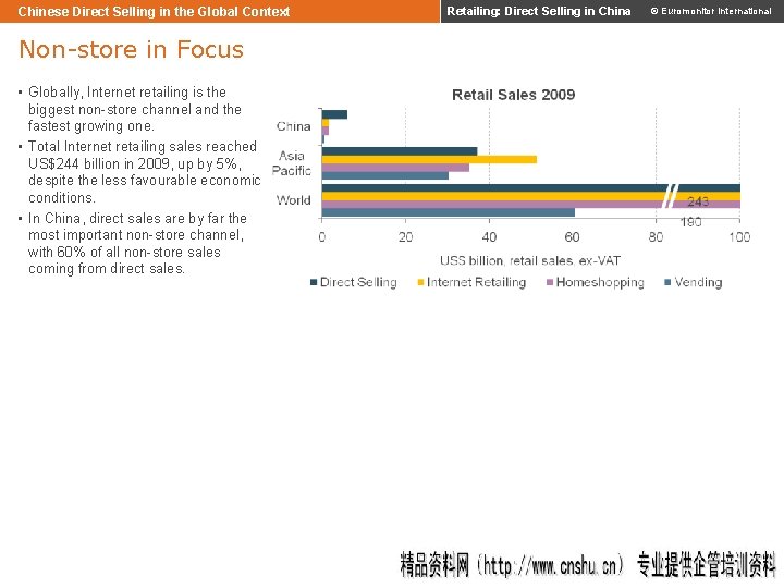 Chinese Direct Selling in the Global Context Retailing: Direct Selling in China © Euromonitor