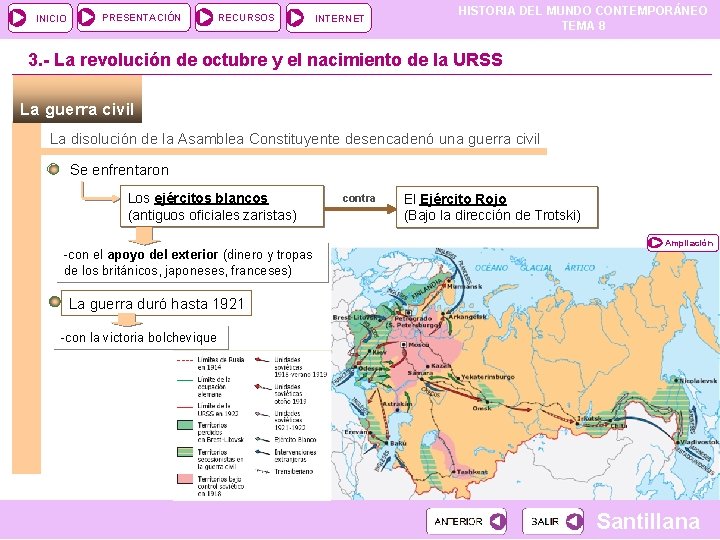 INICIO PRESENTACIÓN RECURSOS INTERNET HISTORIA DEL MUNDO CONTEMPORÁNEO TEMA 8 3. - La revolución