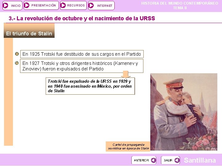 INICIO PRESENTACIÓN RECURSOS INTERNET HISTORIA DEL MUNDO CONTEMPORÁNEO TEMA 8 3. - La revolución