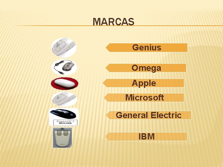 MARCAS Genius Omega Apple Microsoft General Electric IBM 