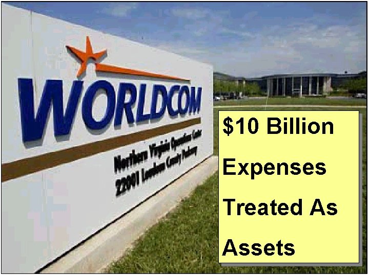 $10 Billion Expenses Treated As Assets $10 Billion Expenses Treated As Assets
