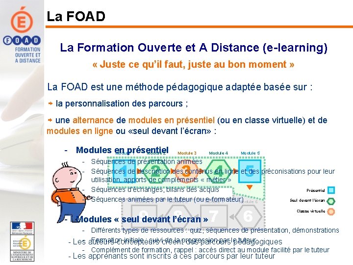La FOAD La Formation Ouverte et A Distance (e-learning) « Juste ce qu’il faut,