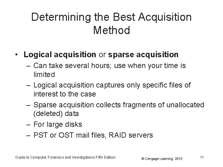 Determining the Best Acquisition Method • Logical acquisition or sparse acquisition – Can take Determining the Best Acquisition Method • Logical acquisition or sparse acquisition – Can take