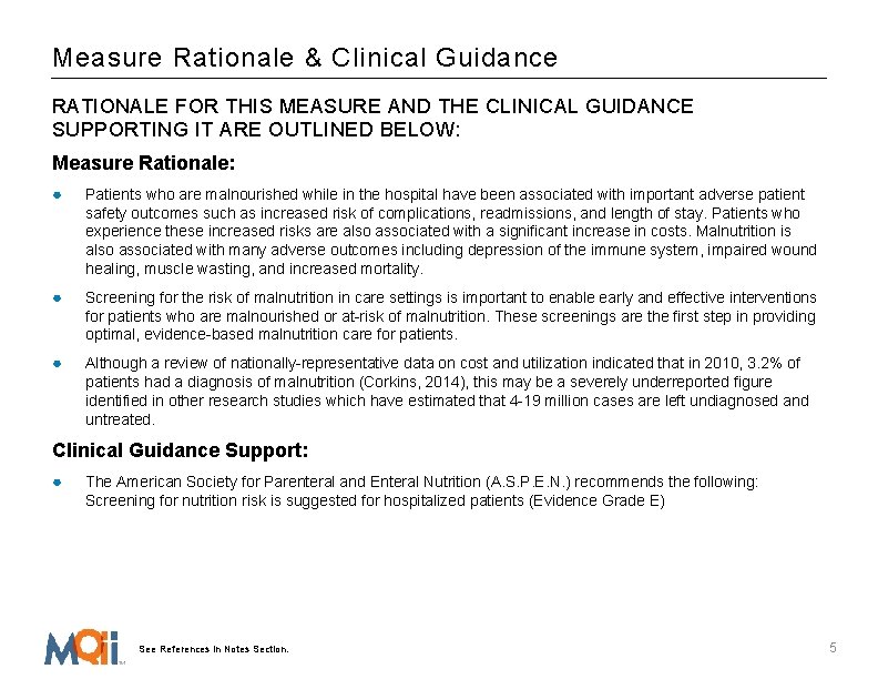 Measure Rationale & Clinical Guidance RATIONALE FOR THIS MEASURE AND THE CLINICAL GUIDANCE SUPPORTING