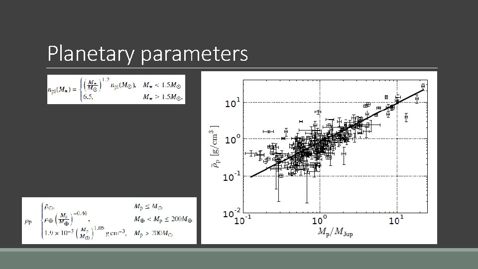 Planetary parameters 