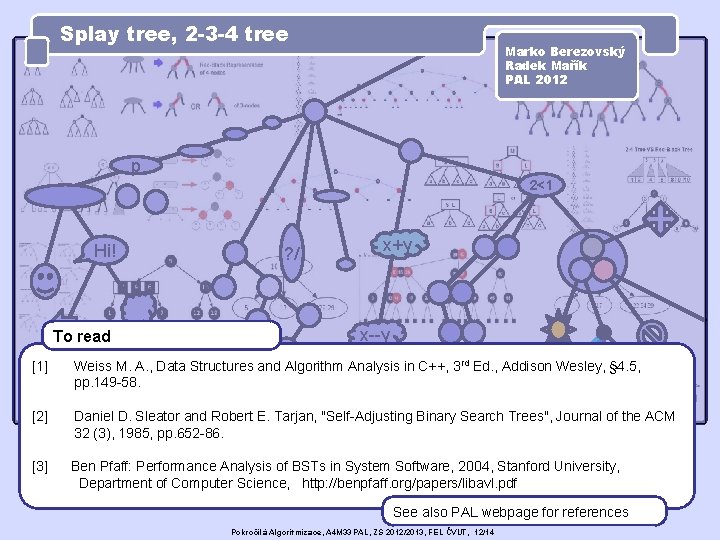 Splay tree, 2 -3 -4 tree Marko Berezovský Radek Mařík PAL 2012 p 2<1