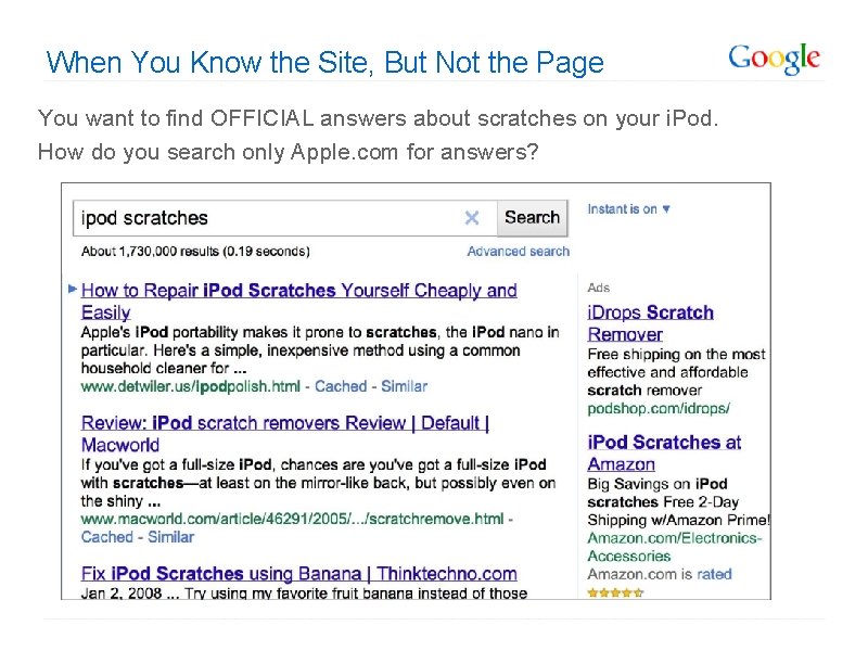 When You Know the Site, But Not the Page You want to find OFFICIAL When You Know the Site, But Not the Page You want to find OFFICIAL