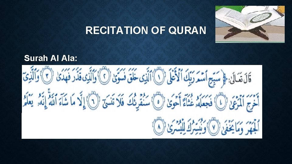 RECITATION OF QURAN Surah Al Ala: 