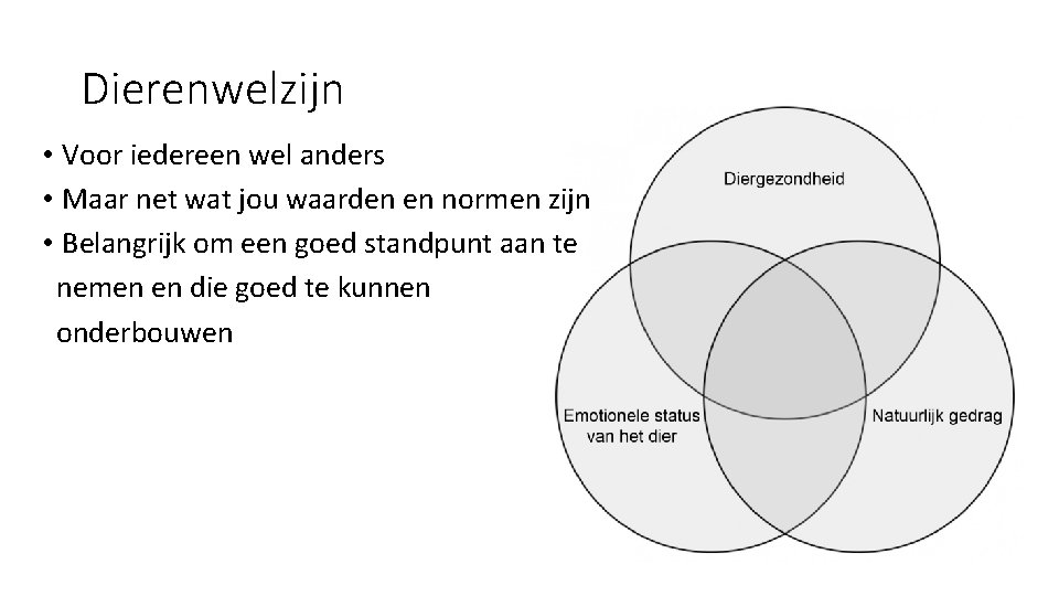 Dierenwelzijn • Voor iedereen wel anders • Maar net wat jou waarden en normen