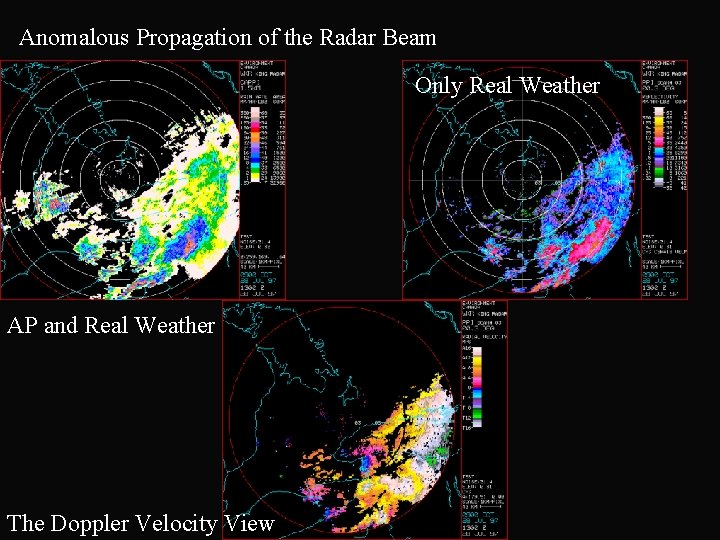 Anomalous Propagation of the Radar Beam Only Real Weather AP and Real Weather The