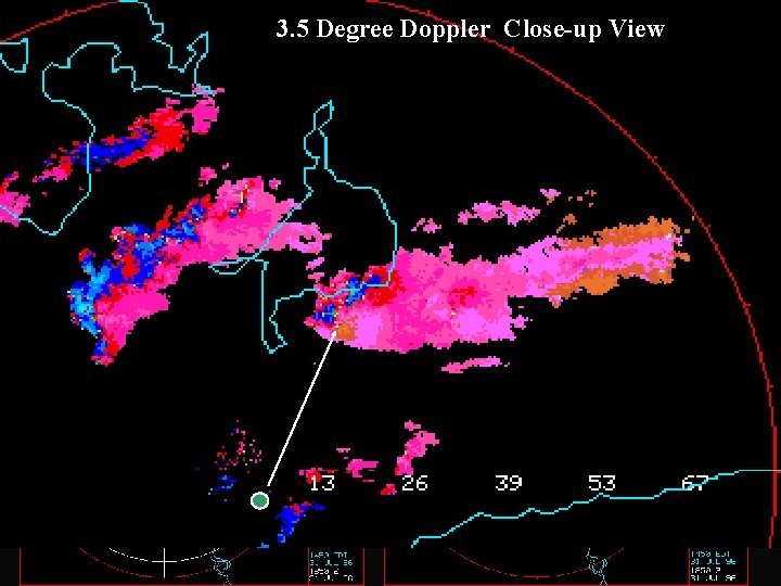 3. 5 Degree Doppler Close-up View 0. 5 Degree PPI Reflectivity Display 0. 5