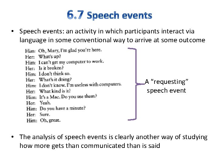 what is a speech event