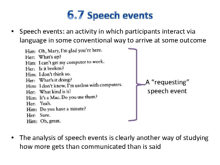 speech events in linguistics