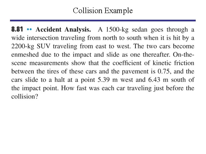 Collision Example 