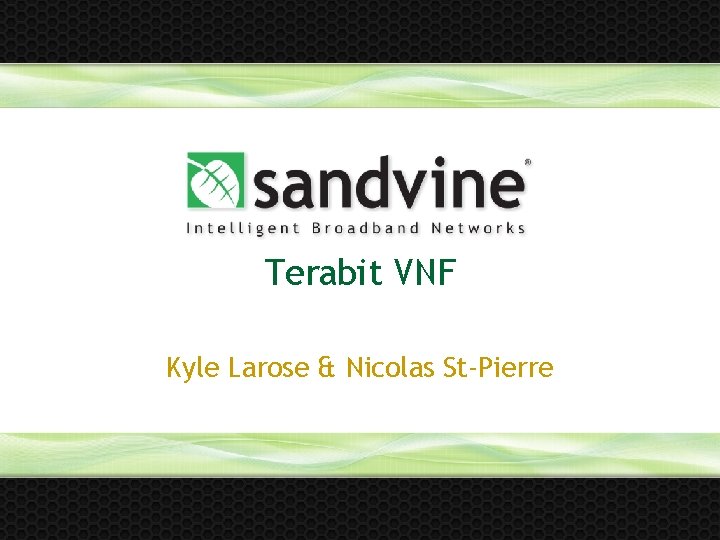 Terabit VNF Kyle Larose & Nicolas St-Pierre 