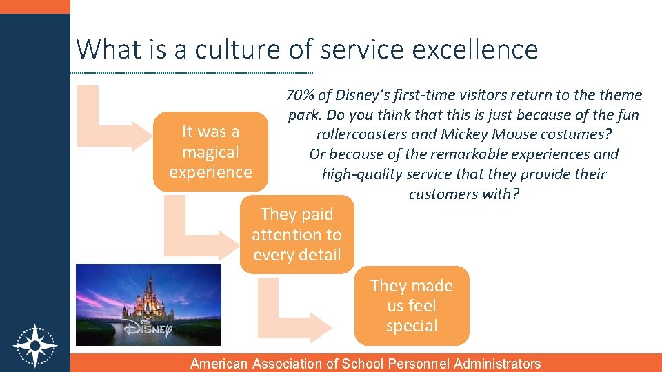 What is a culture of service excellence It was a magical experience 70% of
