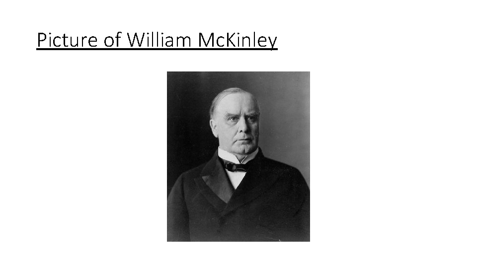 Picture of William Mc. Kinley 