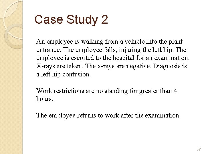Case Study 2 An employee is walking from a vehicle into the plant entrance.