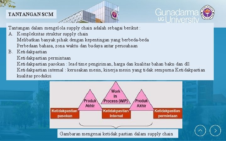 TANTANGAN SCM Tantangan dalam mengelola supply chain adalah sebagai berikut : A. Kompleksitas struktur