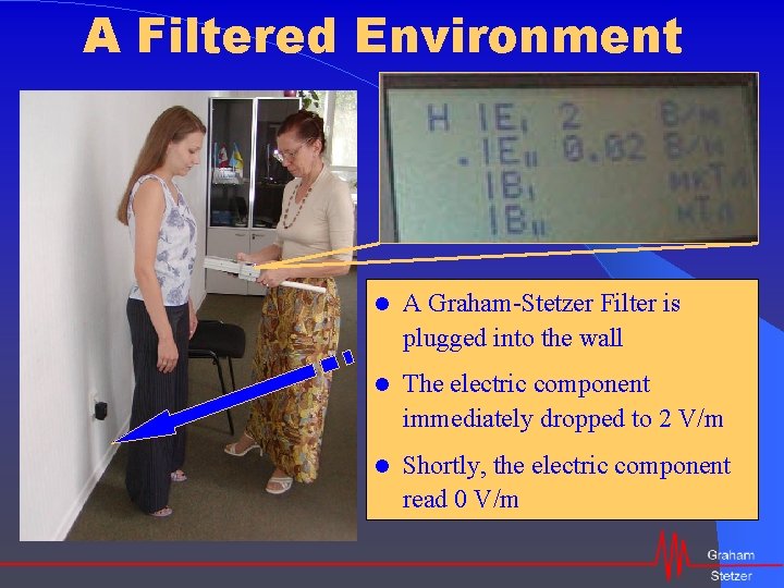 A Filtered Environment A Graham-Stetzer Filter is plugged into the wall The electric component