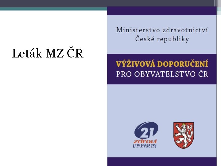 Leták MZ ČR 