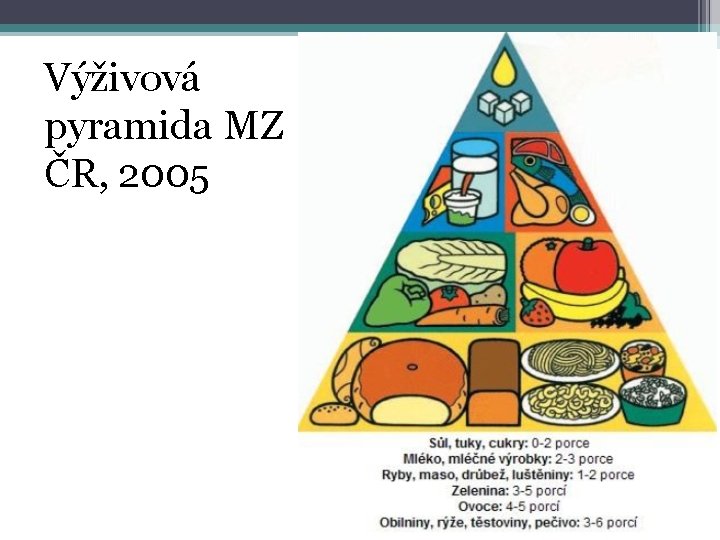 Výživová pyramida MZ ČR, 2005 