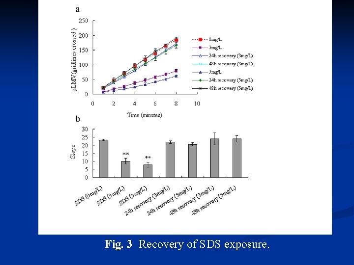 Fig. 3 Recovery of SDS exposure. 