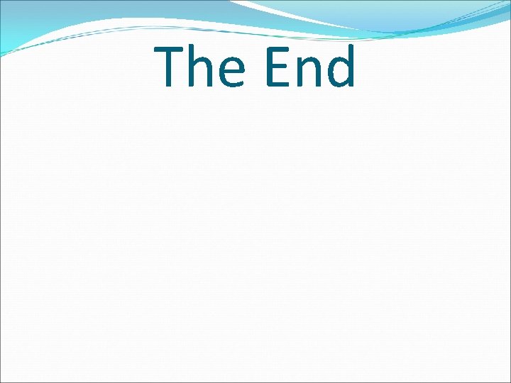 The End 