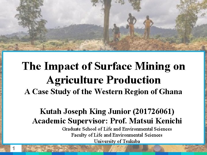 The Impact of Surface Mining on Agriculture Production