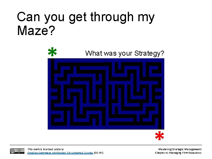 Can you get through my Maze? * What was your Strategy? This work is