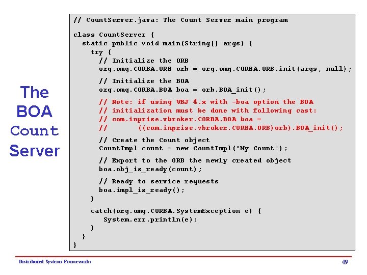 // Count. Server. java: The Count Server main program class Count. Server { static