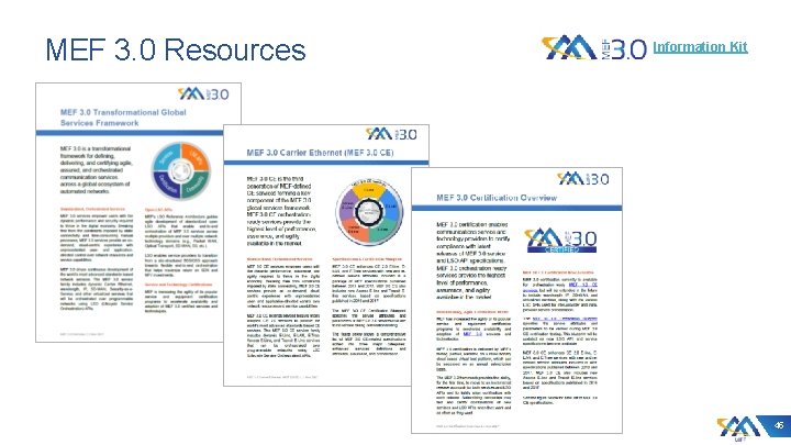 MEF 3. 0 Resources Information Kit 45 