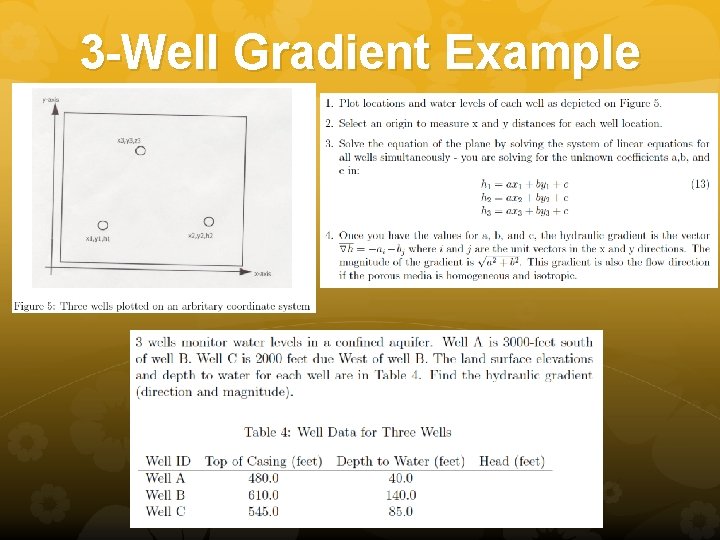 3 -Well Gradient Example 