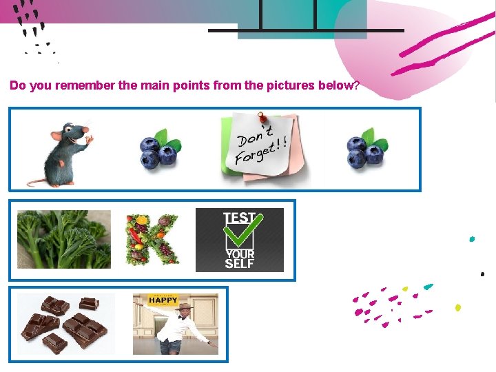 Do you remember the main points from the pictures below? 