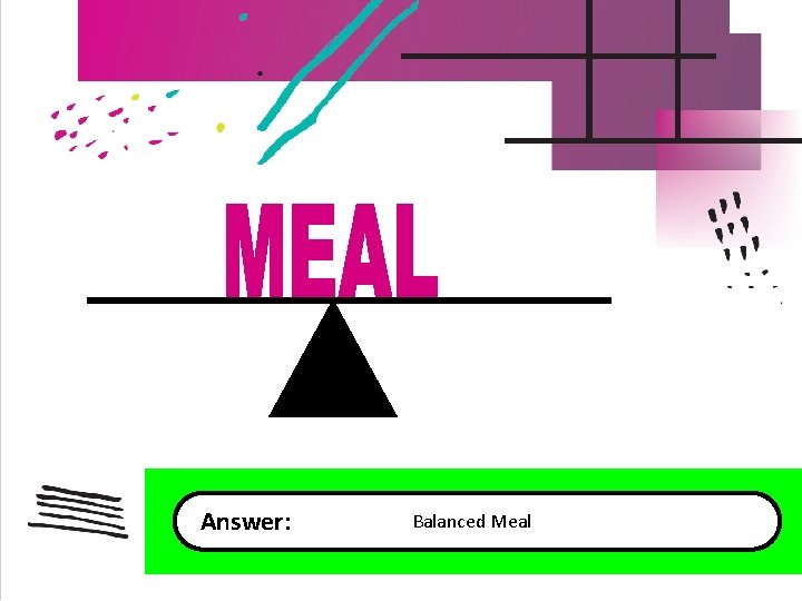  Answer: Balanced Meal 