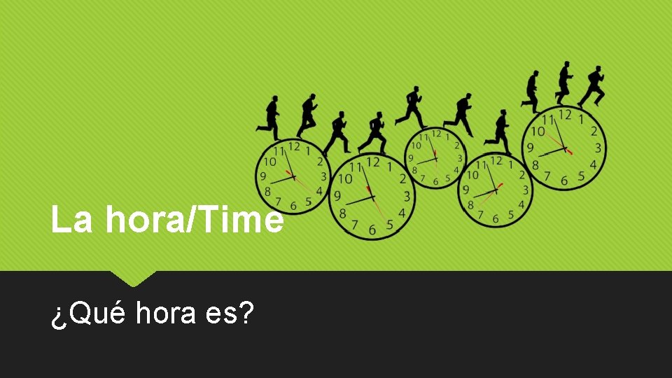 La hora/Time ¿Qué hora es? 