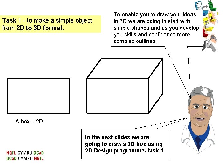 Task 1 - to make a simple object from 2 D to 3 D