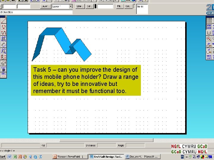 Task 5 – can you improve the design of this mobile phone holder? Draw