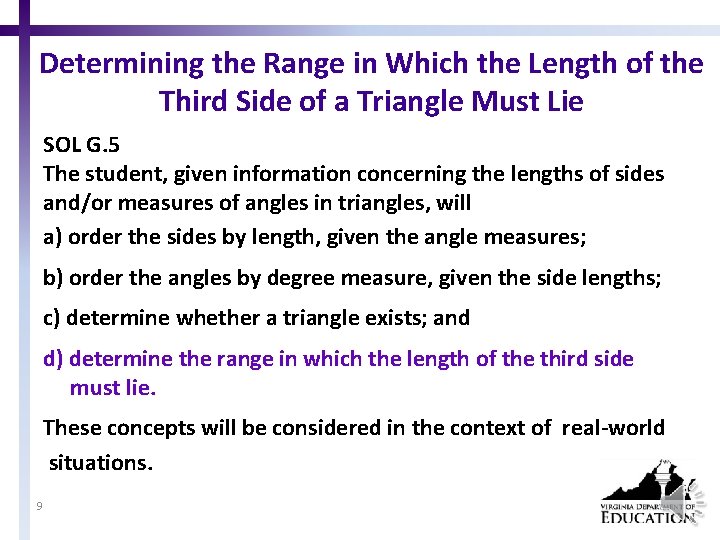 Determining the Range in Which the Length of the Third Side of a Triangle