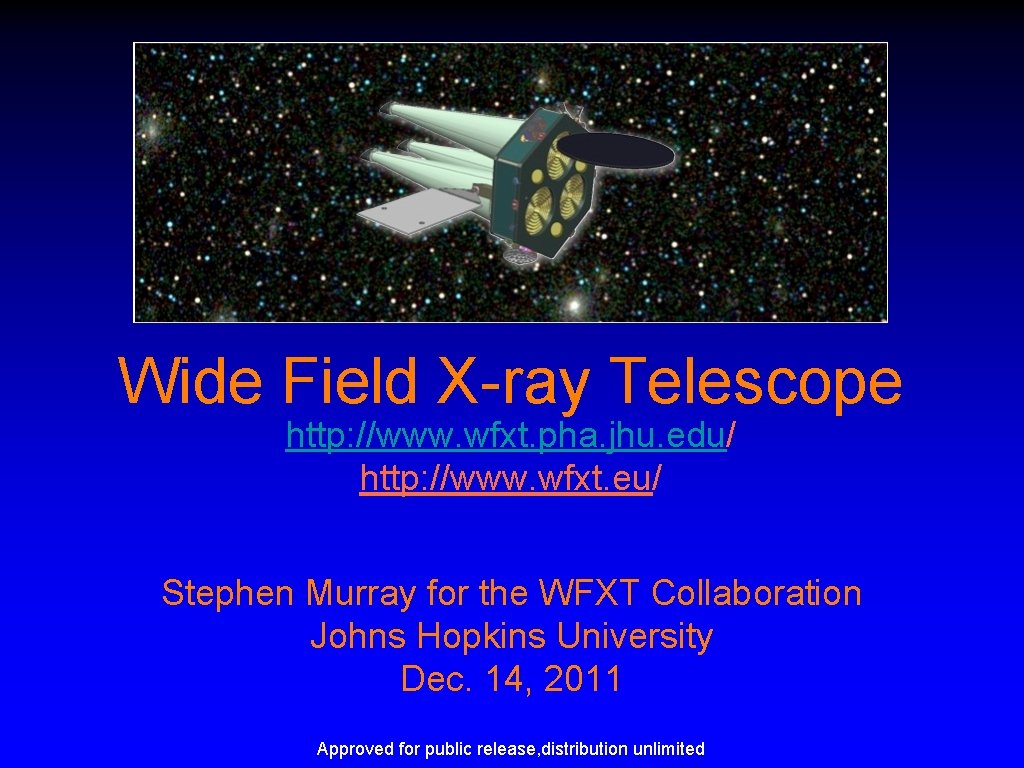 Wide Field X-ray Telescope http: //www. wfxt. pha. jhu. edu/ http: //www. wfxt. eu/