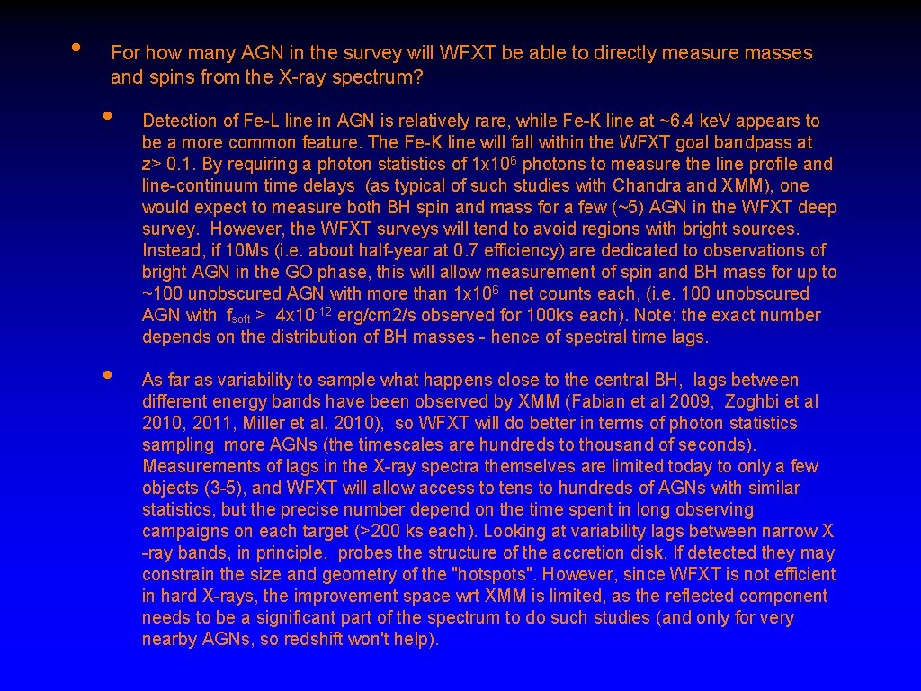  • For how many AGN in the survey will WFXT be able to