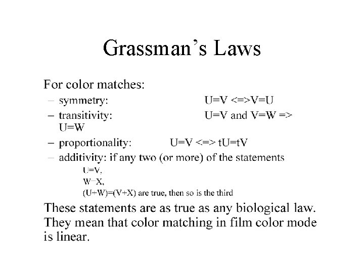 Grassman’s Laws 