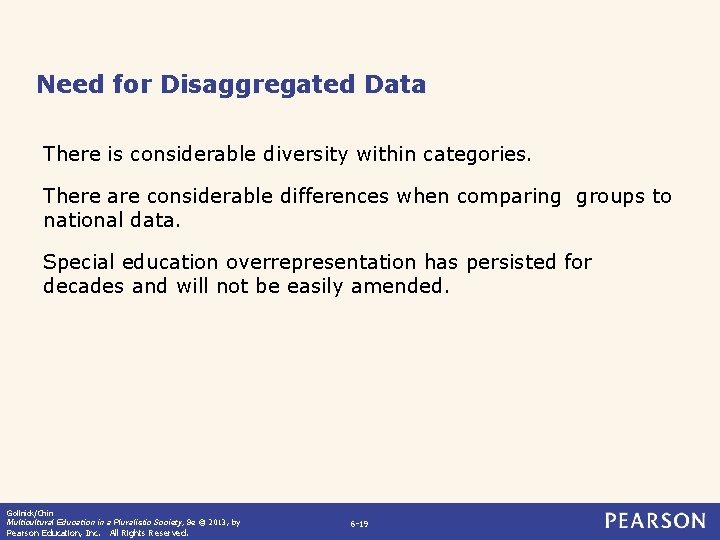 Need for Disaggregated Data There is considerable diversity within categories. There are considerable differences