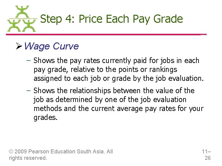 Step 4: Price Each Pay Grade Ø Wage Curve – Shows the pay rates