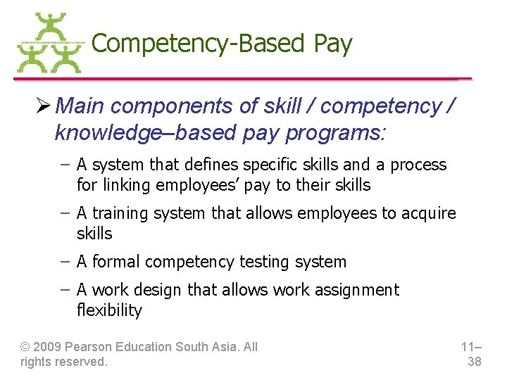 Competency-Based Pay Ø Main components of skill / competency / knowledge–based pay programs: –