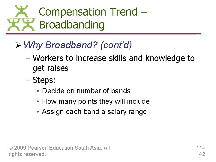 Compensation Trend – Broadbanding Ø Why Broadband? (cont’d) – Workers to increase skills and
