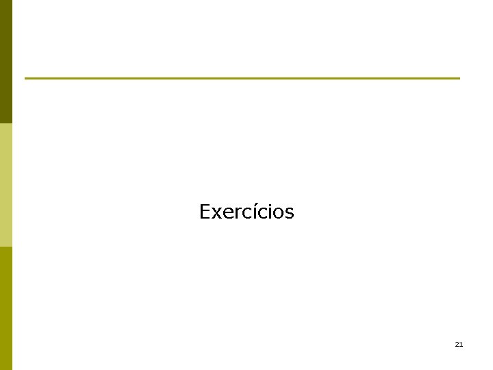 Exercícios 21 