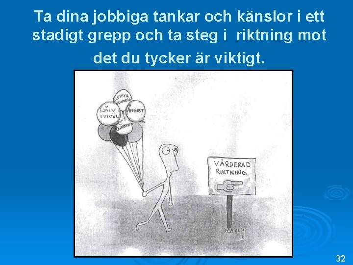 Ta dina jobbiga tankar och känslor i ett stadigt grepp och ta steg i Ta dina jobbiga tankar och känslor i ett stadigt grepp och ta steg i