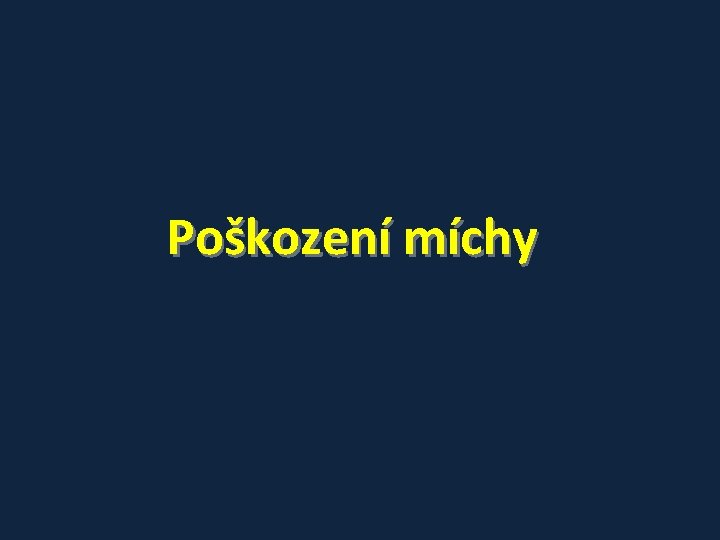 Poškození míchy Poškození míchy